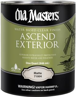 OLD MASTERS WATER BASED CLEAR FINISH ASCEND EXTERIOR