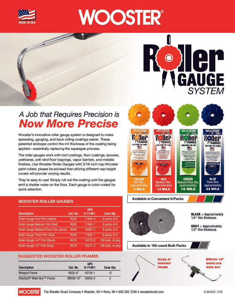WOOSTER ROLLER GAUGE R082